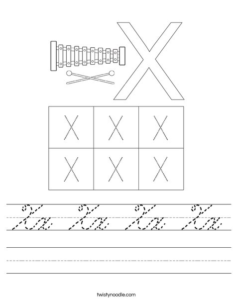 Letter X Worksheet