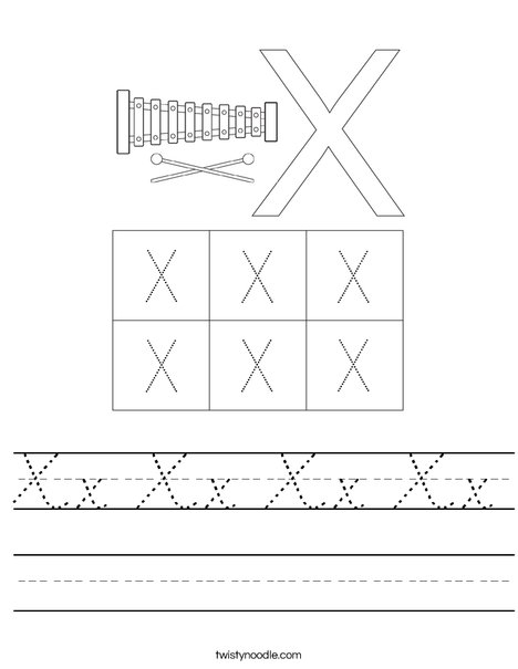 Letter X Worksheet