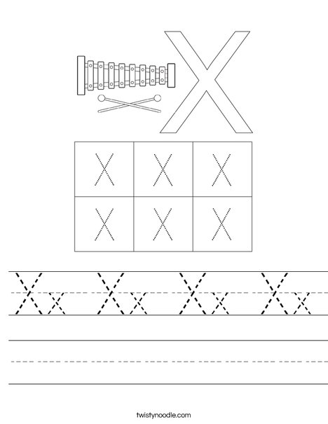 Xx Xx Xx Xx Worksheet - Twisty Noodle