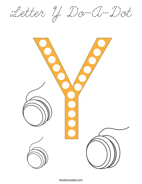Letter Y Do-A-Dot Coloring Page