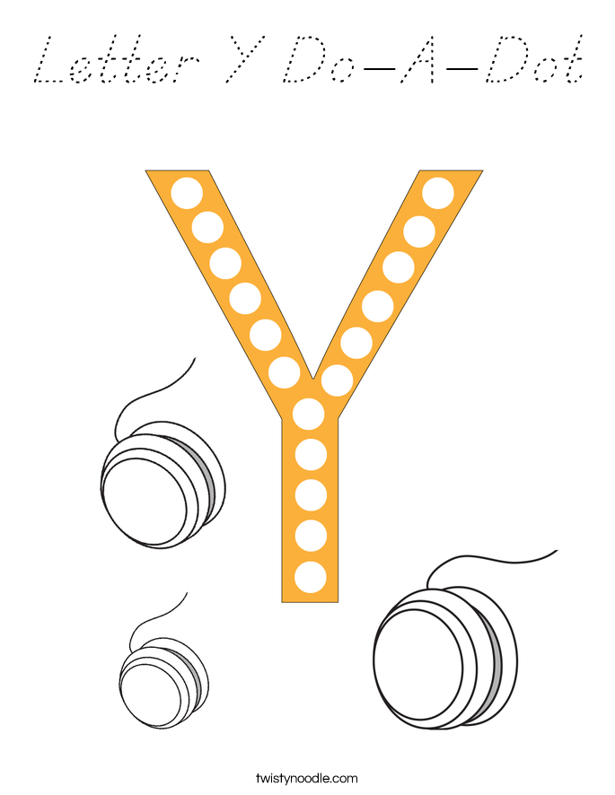 Letter Y Do-A-Dot Coloring Page