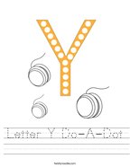 Letter Y Do-A-Dot Handwriting Sheet