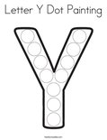 Letter Y Dot Painting Coloring Page