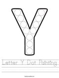 Letter Y Dot Painting Worksheet