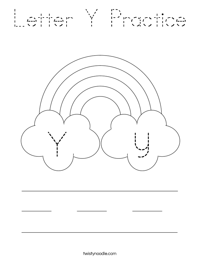 Letter Y Practice Coloring Page