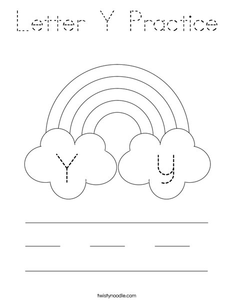 Letter Y Practice Coloring Page