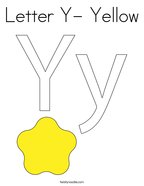 Letter Y- Yellow Coloring Page
