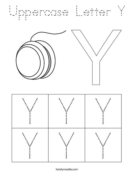 Letter Y Coloring Page