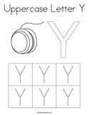 Uppercase Letter Y Coloring Page