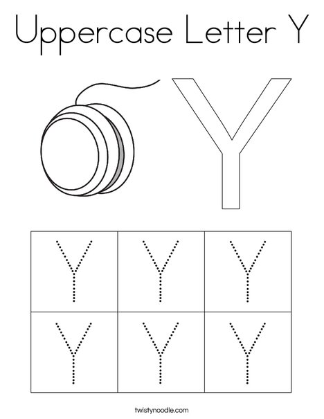 Letter Y Coloring Page