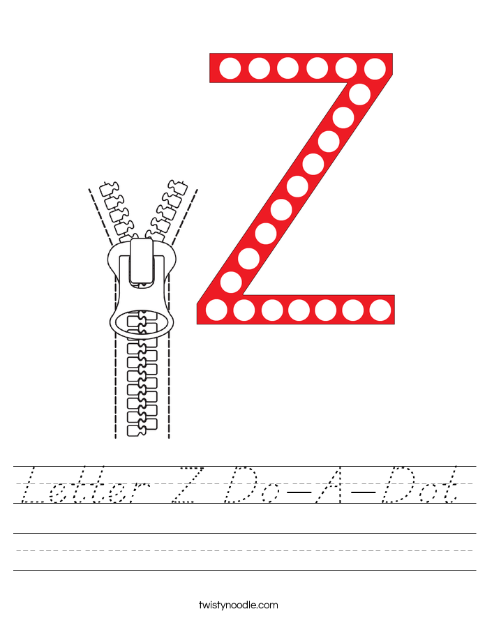 Letter Z Do-A-Dot Worksheet