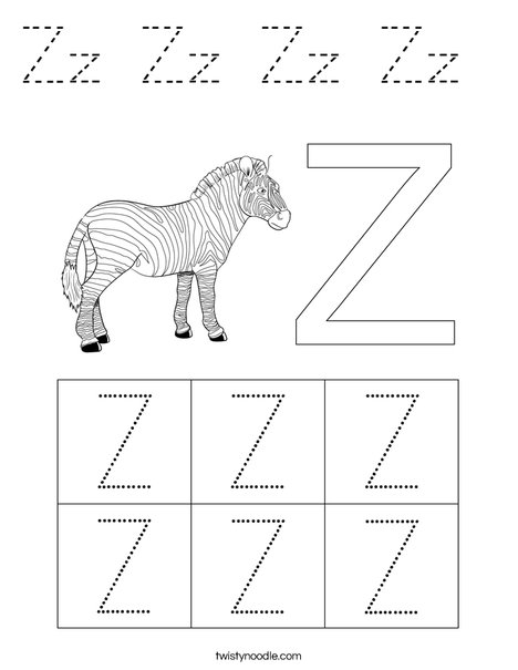 Letter Z Coloring Page