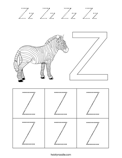 Letter Z Coloring Page