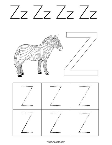 Letter Z Coloring Page