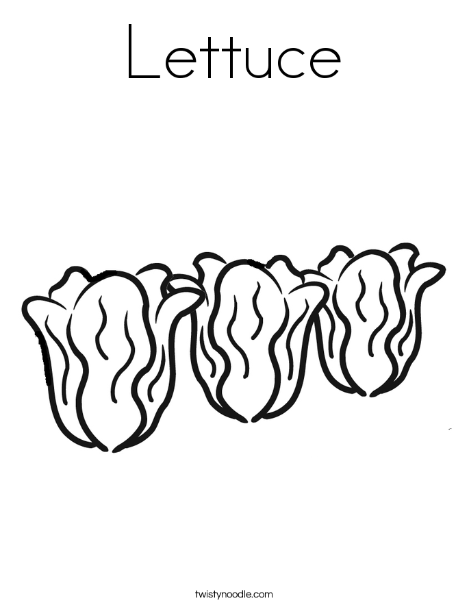 Lettuce Coloring Page