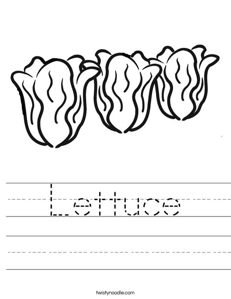 Lettuce Worksheet