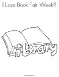 I Love Book Fair Week!!Coloring Page