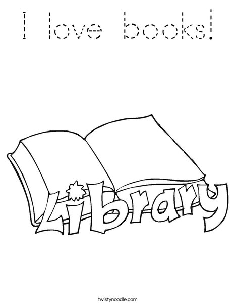 Library Coloring Page