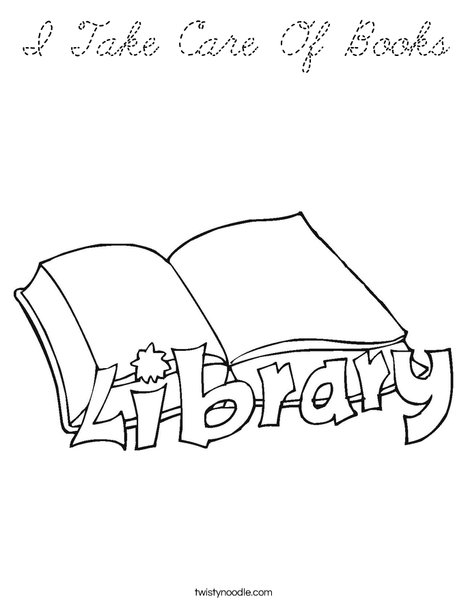Library Coloring Page