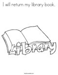 I will return my library book.Coloring Page
