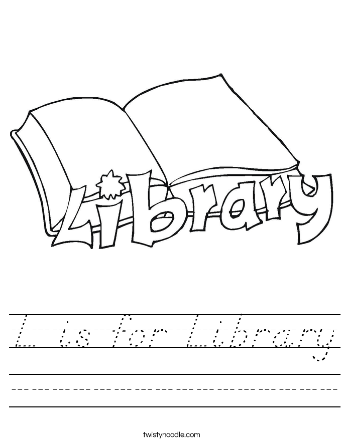 L is for Library Worksheet