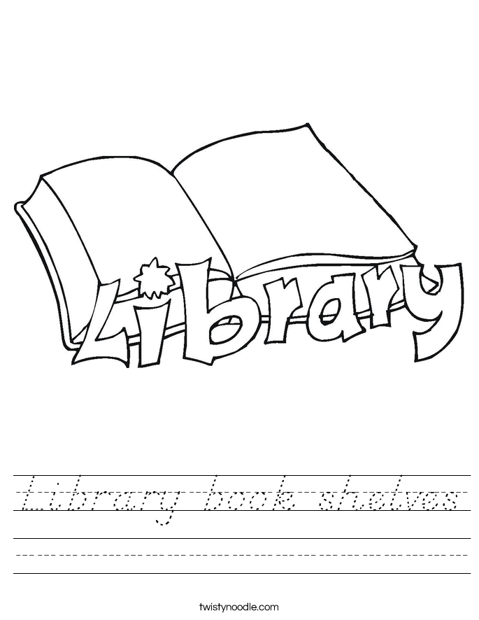 Library book shelves Worksheet