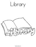 Library Coloring Page
