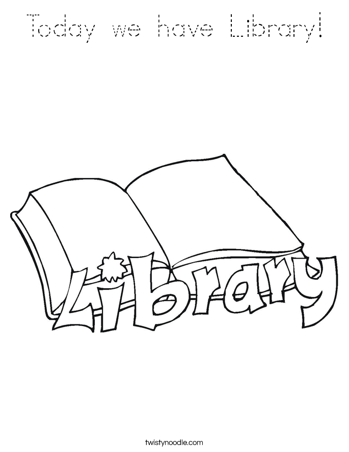 Today we have Library! Coloring Page