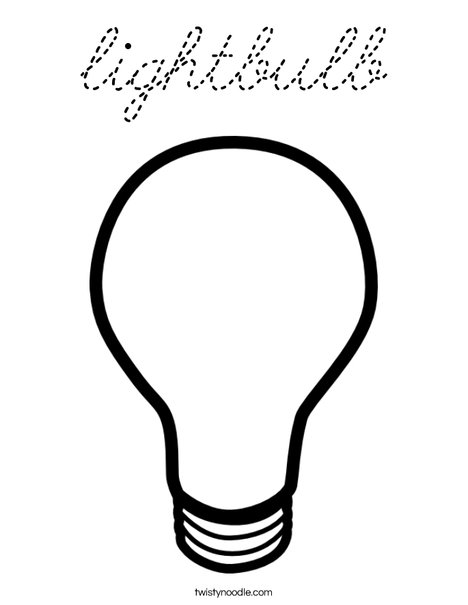 Lightbulb Coloring Page