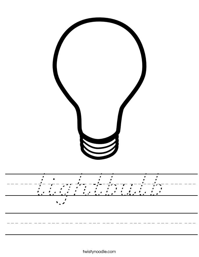 lightbulb Worksheet