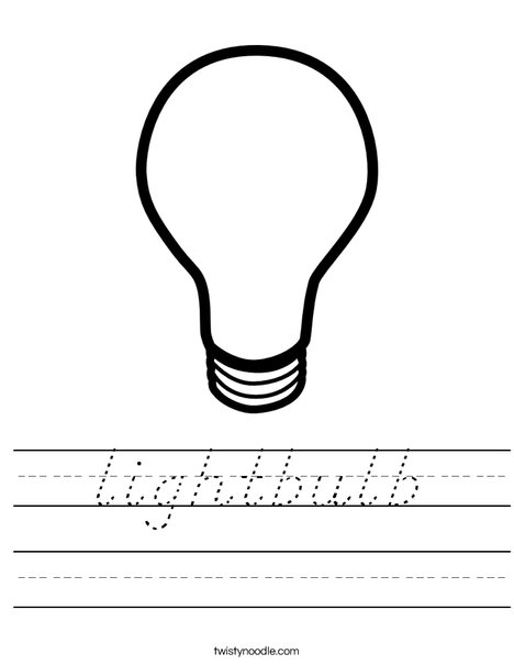 Lightbulb Worksheet