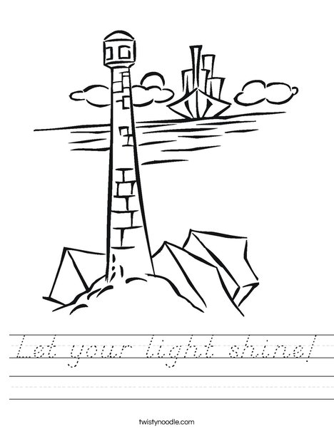 Lighthouse and Ship Worksheet