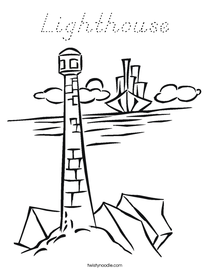 Lighthouse Coloring Page