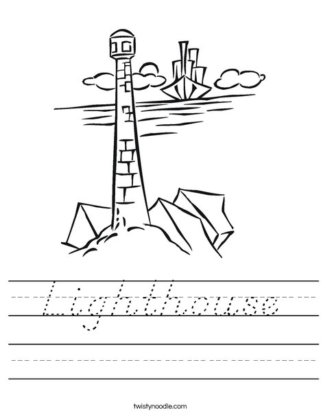 Lighthouse and Ship Worksheet