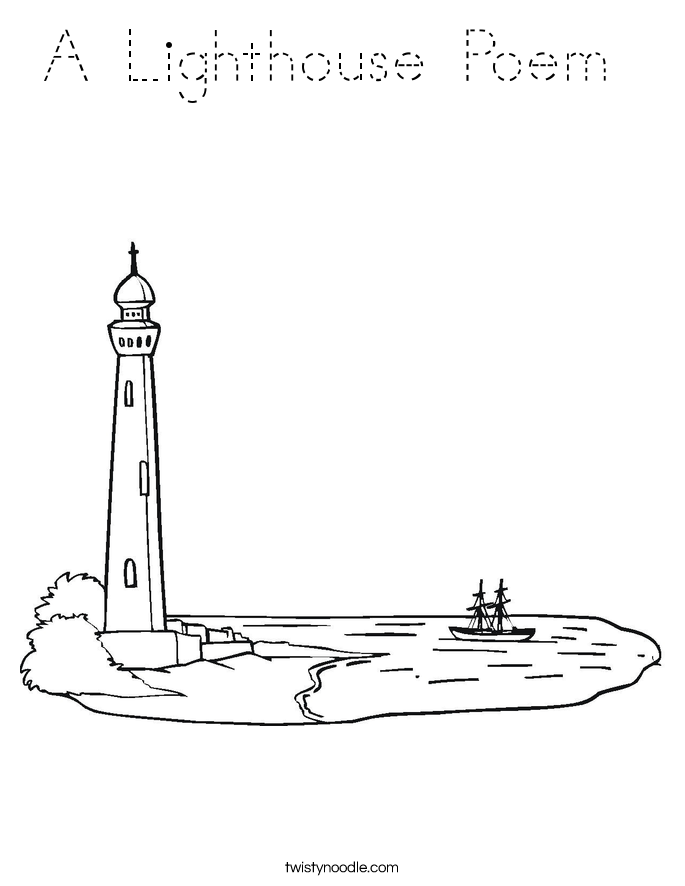 A Lighthouse Poem  Coloring Page