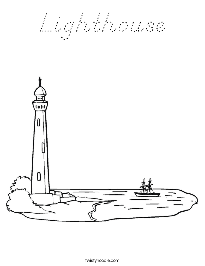 Lighthouse Coloring Page