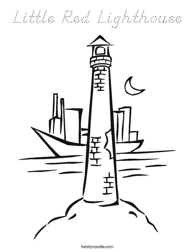 Little Red Lighthouse Coloring Page