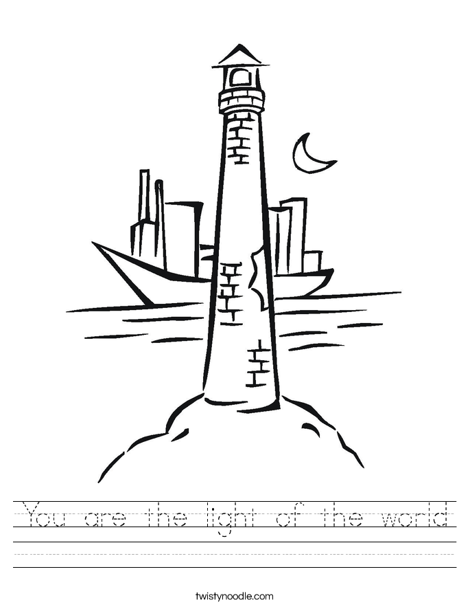 You are the light of the world Worksheet