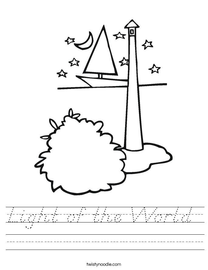 Light of the World  Worksheet