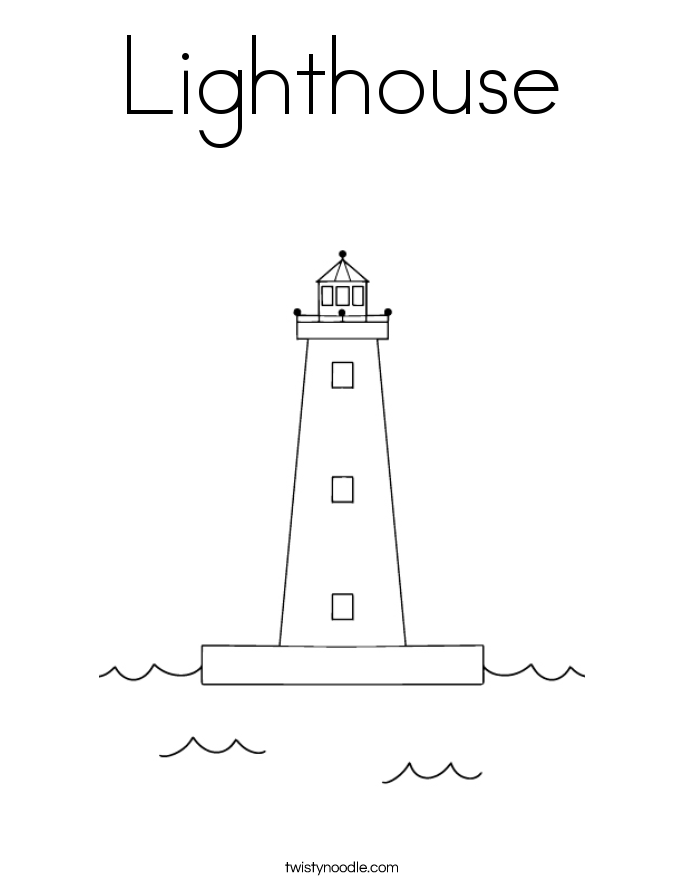 Lighthouse Coloring Page - Twisty Noodle