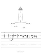 Lighthouse Handwriting Sheet