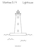 Matthew 5:14        Lighthouse Coloring Page