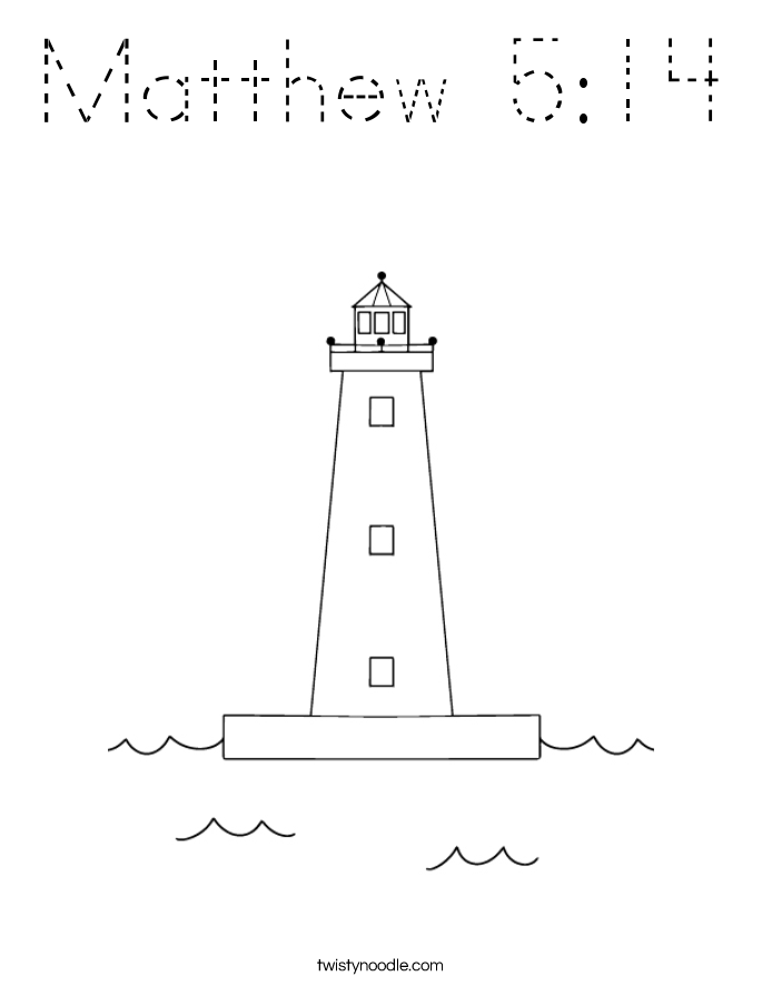 Matthew 5:14 Coloring Page