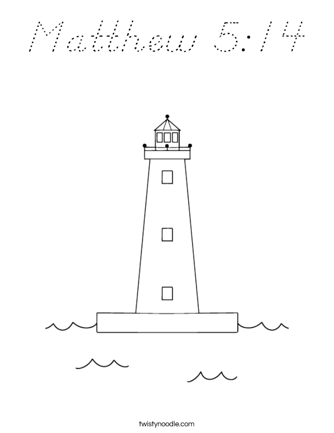 Matthew 5:14 Coloring Page