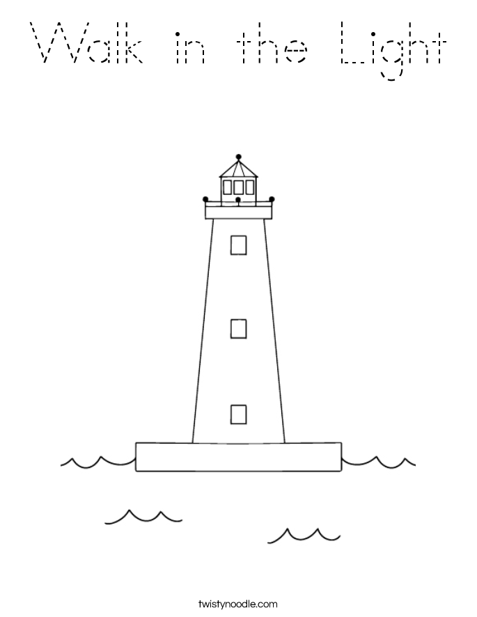 Walk in the Light Coloring Page