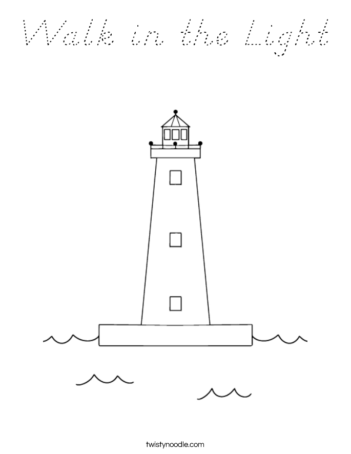 Walk in the Light Coloring Page