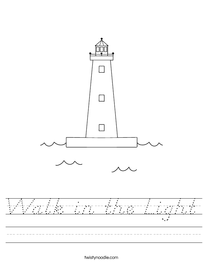 Walk in the Light Worksheet