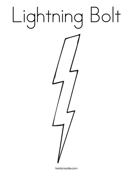 lightning bolt coloring pages