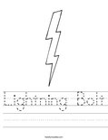 Lightning Bolt Worksheet