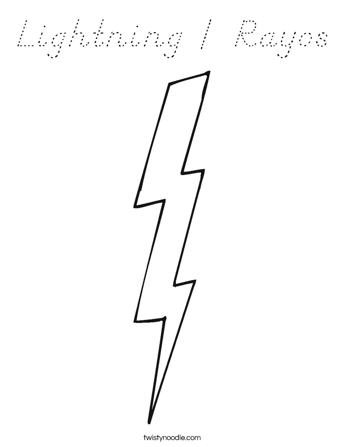 Lightning / Rayos Coloring Page